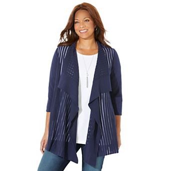 Catherines Women's Plus Size Lovely Layers Drape Cardigan