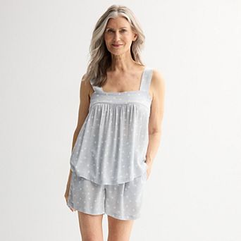 Regular Croft & Barrow® 2 pc Pajama Tank Top & Pajama Shorts Set