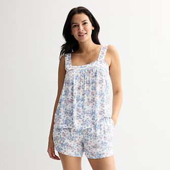 Regular Croft & Barrow® 2 pc Pajama Tank Top & Pajama Shorts Set