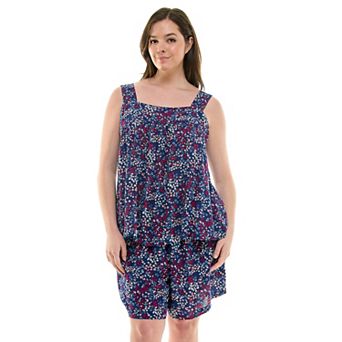 Plus Size Croft & Barrow® 2 pc Pajama Tank Top & Pajama Shorts Set