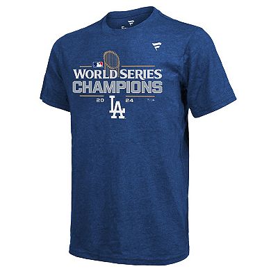 Men's Fanatics Royal Los Angeles Dodgers 2024 World Series Champions Locker Room Jersey Tri-Blend T-Shirt