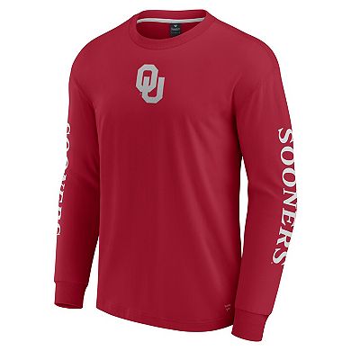 Men's Fanatics Crimson Oklahoma Sooners Strive Long Sleeve T-Shirt