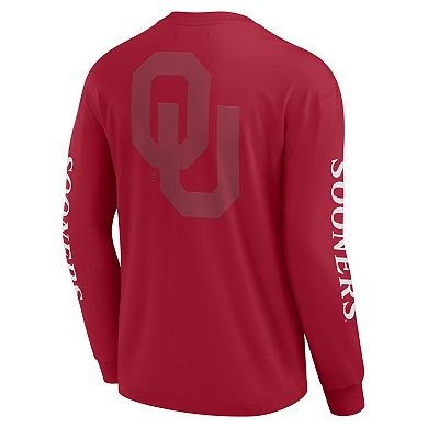 Men's Fanatics Crimson Oklahoma Sooners Strive Long Sleeve T-Shirt