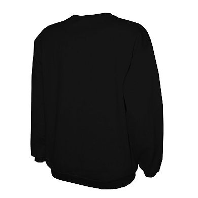 Men's Stitches Black Colorado Rockies Pullover Sweatshirt