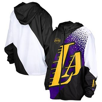 Men's New Era Black Los Angeles Lakers 2024/25 City Edition Full-Zip Windbreaker Jacket