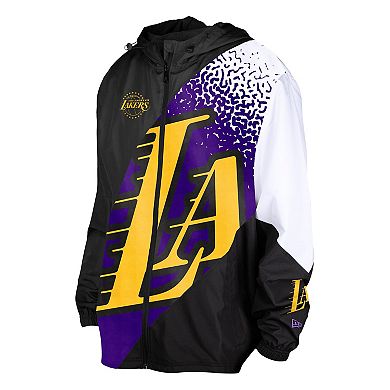 Men's New Era Black Los Angeles Lakers 2024/25 City Edition Full-Zip Windbreaker Jacket