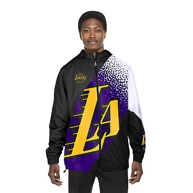 Men's New Era Black Los Angeles Lakers 2024/25 City Edition Full-Zip Windbreaker Jacket