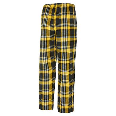 Men's Concepts Sport Gold/Black Boston Bruins Region Flannel Sleep Pants