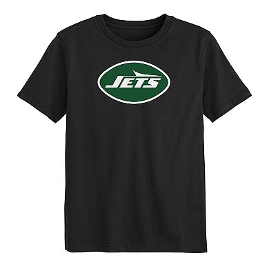Youth Black New York Jets Primary Logo T-Shirt