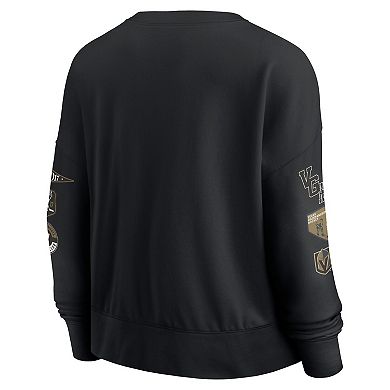 Women's Fanatics Black Vegas Golden Knights Go Team Pullover Sweatshirt