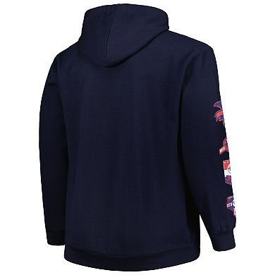 Men's Navy Boston Red Sox Big & Tall Fleece Pullover Hoodie