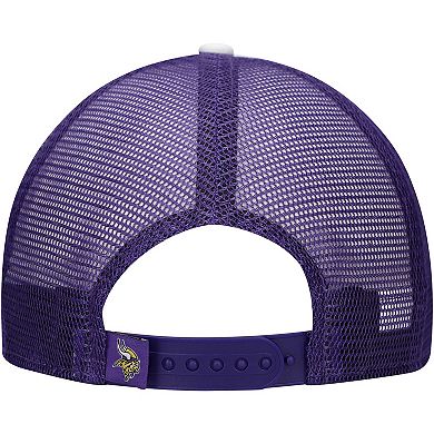 Youth New Era Purple Minnesota Vikings Sport Night Color Block 9FORTY A-Frame Trucker Adjustable Hat