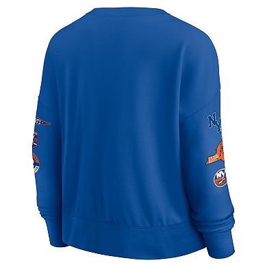 Women's Fanatics Royal New York Islanders Go Team Pullover Sweatshirt