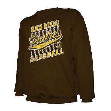 Men's Stitches Brown San Diego Padres Pullover Sweatshirt