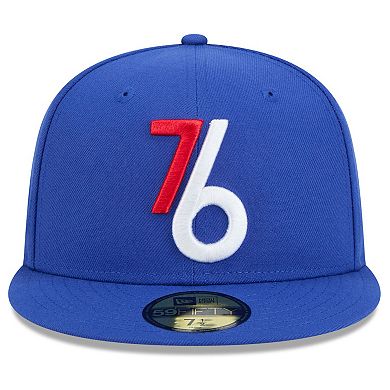 Men's New Era Royal Philadelphia 76ers 2024/25 City Edition Alternate 59FIFTY Fitted Hat