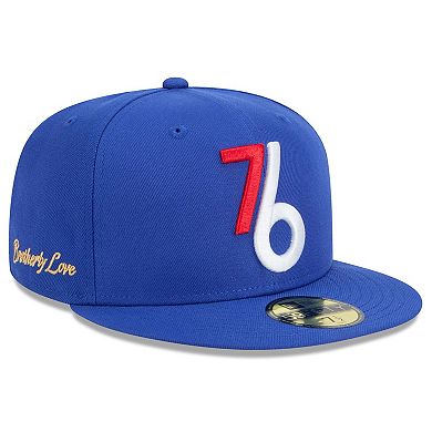 Men's New Era Royal Philadelphia 76ers 2024/25 City Edition Alternate 59FIFTY Fitted Hat