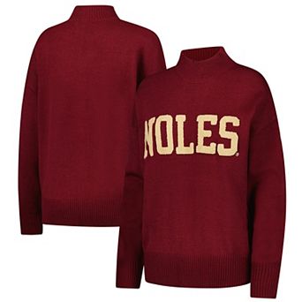 Women's Garnet Florida State Seminoles Oversized Varsity Sweater