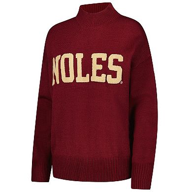 Women's Garnet Florida State Seminoles Oversized Varsity Sweater