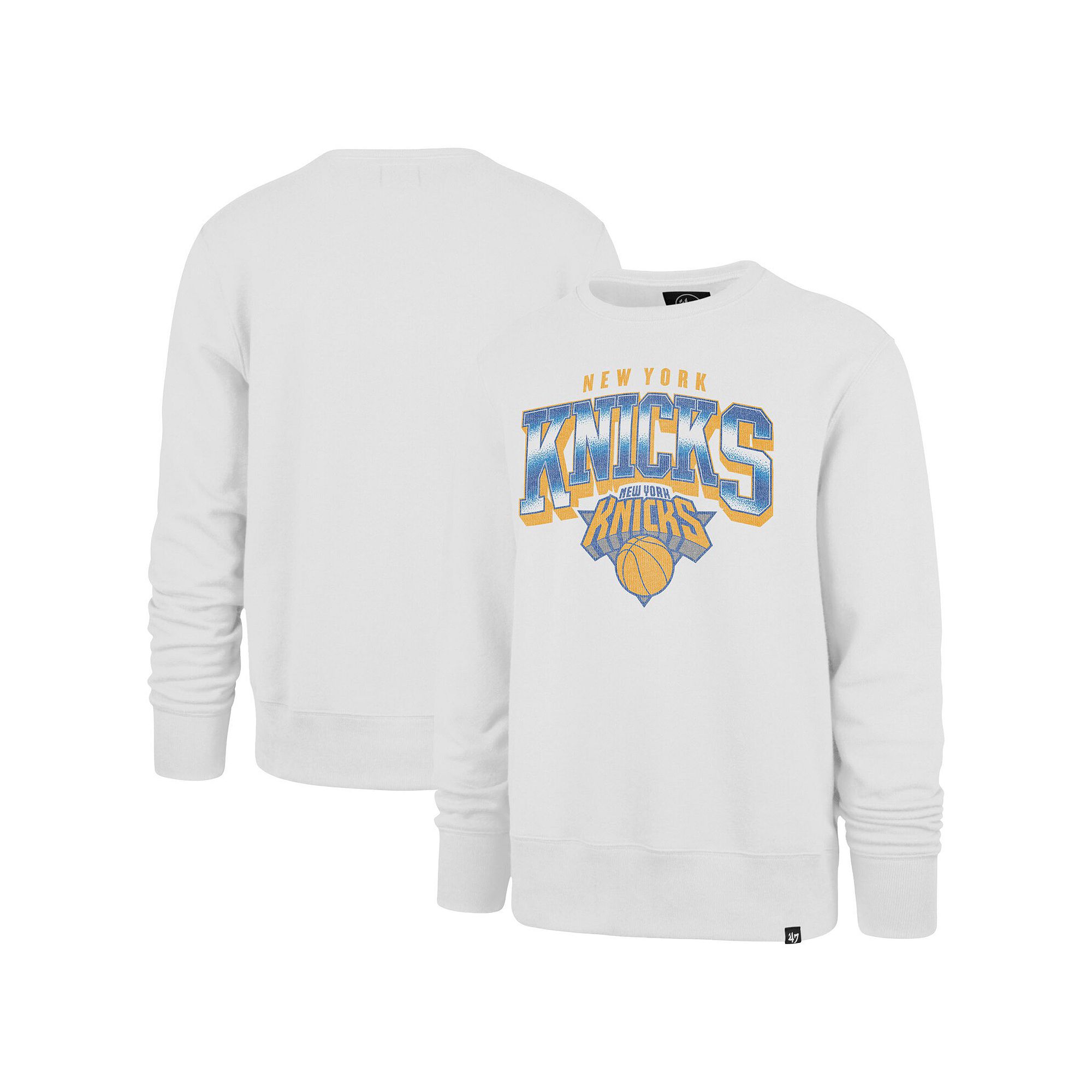 Mens 47 Cream New York Knicks Big & Tall Spotlight Headline Pullover Swea