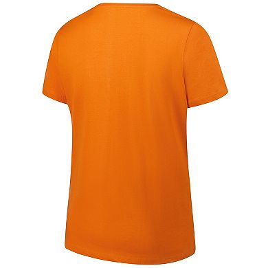 Women's Fanatics Texas Orange Texas Longhorns Plus Size Lean Scoop Neck T-Shirt