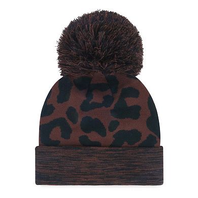 Women's '47 Brown Texas Rangers Rosette Cuffed Knit Hat with Pom