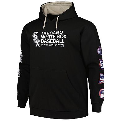Men's Black Chicago White Sox Big & Tall Fleece Pullover Hoodie