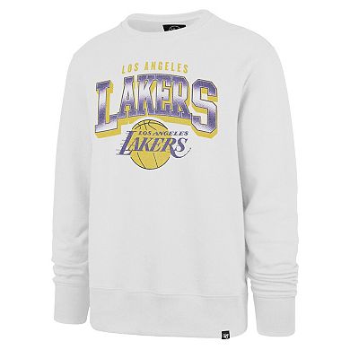 Men's '47 Cream Los Angeles Lakers Big & Tall Spotlight Headline Pullover Sweatshirt