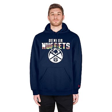 Men's New Era Navy Denver Nuggets 2024/25 City Edition Pullover Hoodie