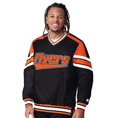 Men's Starter Orange Philadelphia Flyers Reliver I V-Neck Pullover Jacket