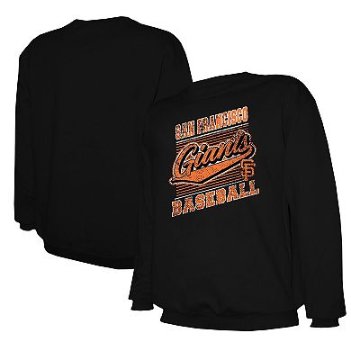 Men's Stitches Black San Francisco Giants Pullover Sweatshirt