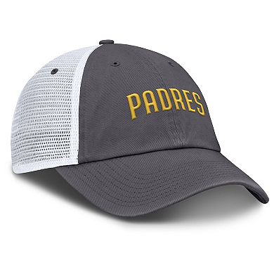 Men's Nike Gray San Diego Padres Wordmark Club Adjustable Trucker Hat