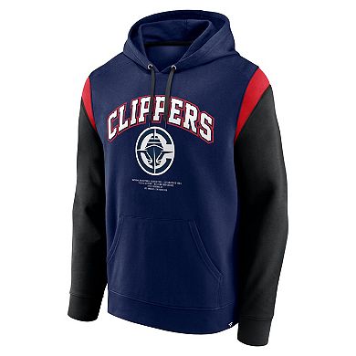Men's Fanatics Navy LA Clippers Scorer Pullover Hoodie