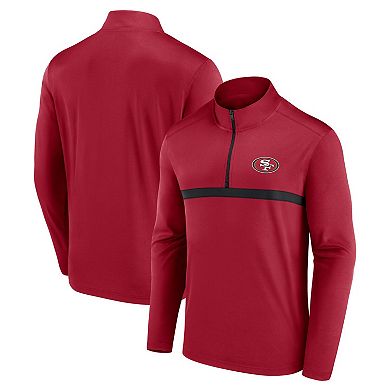 Men's Fanatics Scarlet San Francisco 49ers Head-to-Head Quarter-Zip Top