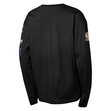 Youth Mitchell & Ness Black Toronto Raptors Hardwood Classics All Over Long Sleeve T-Shirt