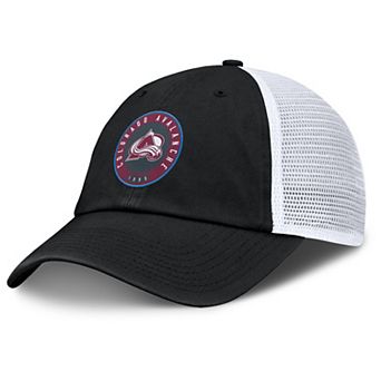 Men's Fanatics Black/White Colorado Avalanche Averie Trucker Adjustable Hat
