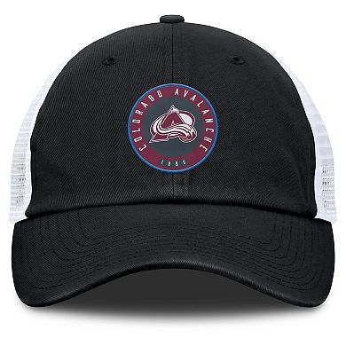 Men's Fanatics Black/White Colorado Avalanche Averie Trucker Adjustable Hat