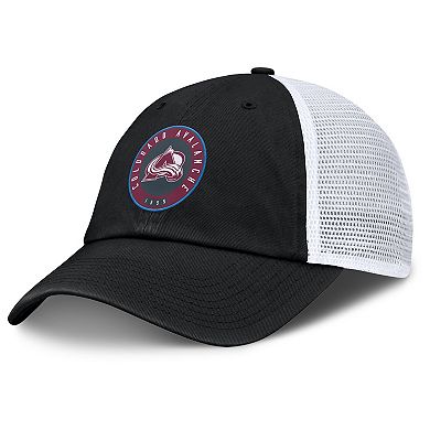 Men's Fanatics Black/White Colorado Avalanche Averie Trucker Adjustable Hat