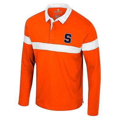 Men's Colosseum Orange Syracuse Orange Too Cool For School Long Sleeve Polo