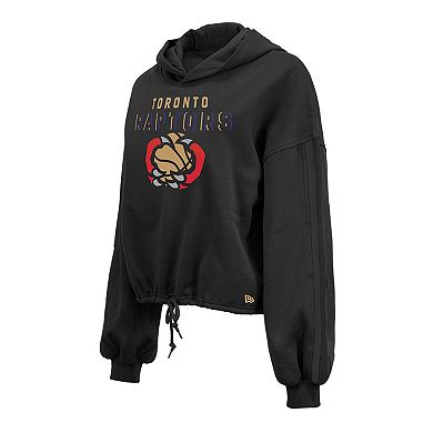 Women's New Era Black Toronto Raptors 2024/25 City Edition Cropped Pullover Hoodie