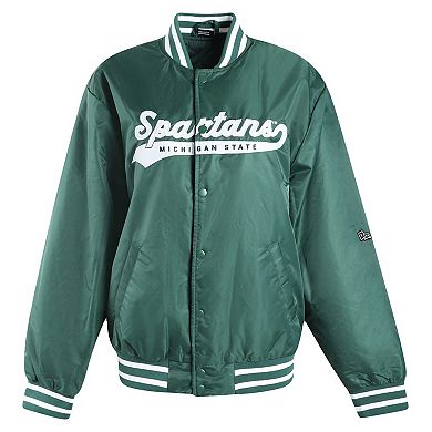 Women's Hype and Vice Green Michigan State Spartans A-Game Varsity Full-Snap Jacket