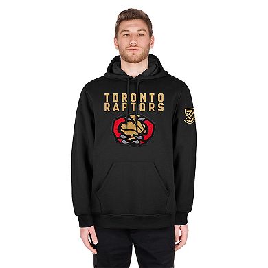 Men's New Era Black Toronto Raptors 2024/25 City Edition Chenille Heavyweight Pullover Hoodie