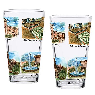 Texas Longhorns 2-Pack 16oz. Laura Wilcox University Pint Set