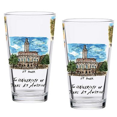 Texas Longhorns 2-Pack 16oz. Laura Wilcox University Pint Set