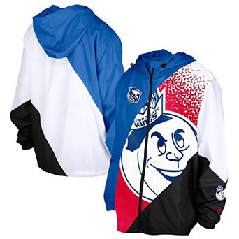 Men's New Era Blue Sacramento Kings 2024/25 City Edition Full-Zip Windbreaker Jacket