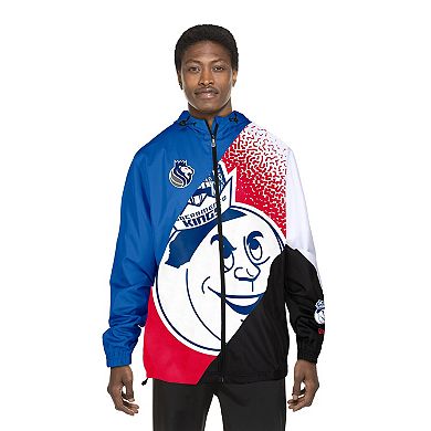Men's New Era Blue Sacramento Kings 2024/25 City Edition Full-Zip Windbreaker Jacket