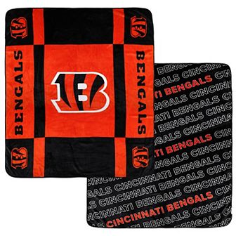 Pegasus Cincinnati Bengals 60” x 70” Reverse Block Double-Sided Ultra Cozy Blanket