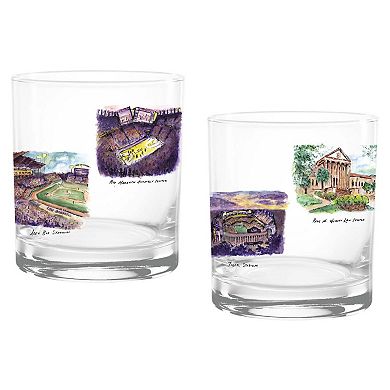 LSU Tigers 2-Pack 14oz. Laura Wilcox University Rocks Set