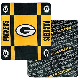 Pegasus Green Bay Packers 60” x 70” Reverse Block Double-Sided Ultra Cozy Blanket