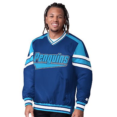 Men's Starter Blue Pittsburgh Penguins Reliver I V-Neck Pullover Jacket