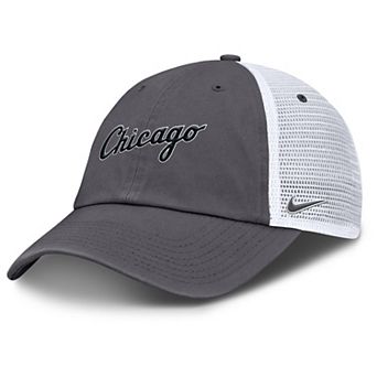 Men's Nike Gray Chicago White Sox Wordmark Club Adjustable Trucker Hat